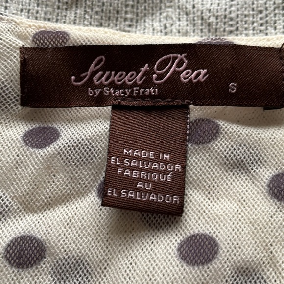 Polka Dot Mesh Blouse - Picture 2 of 3